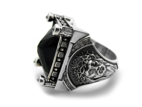 Кольцо из серебра "Faith"  AZR-083BL