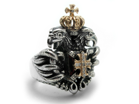 Кольцо из серебра и золота "Imperial"  AZR-081
